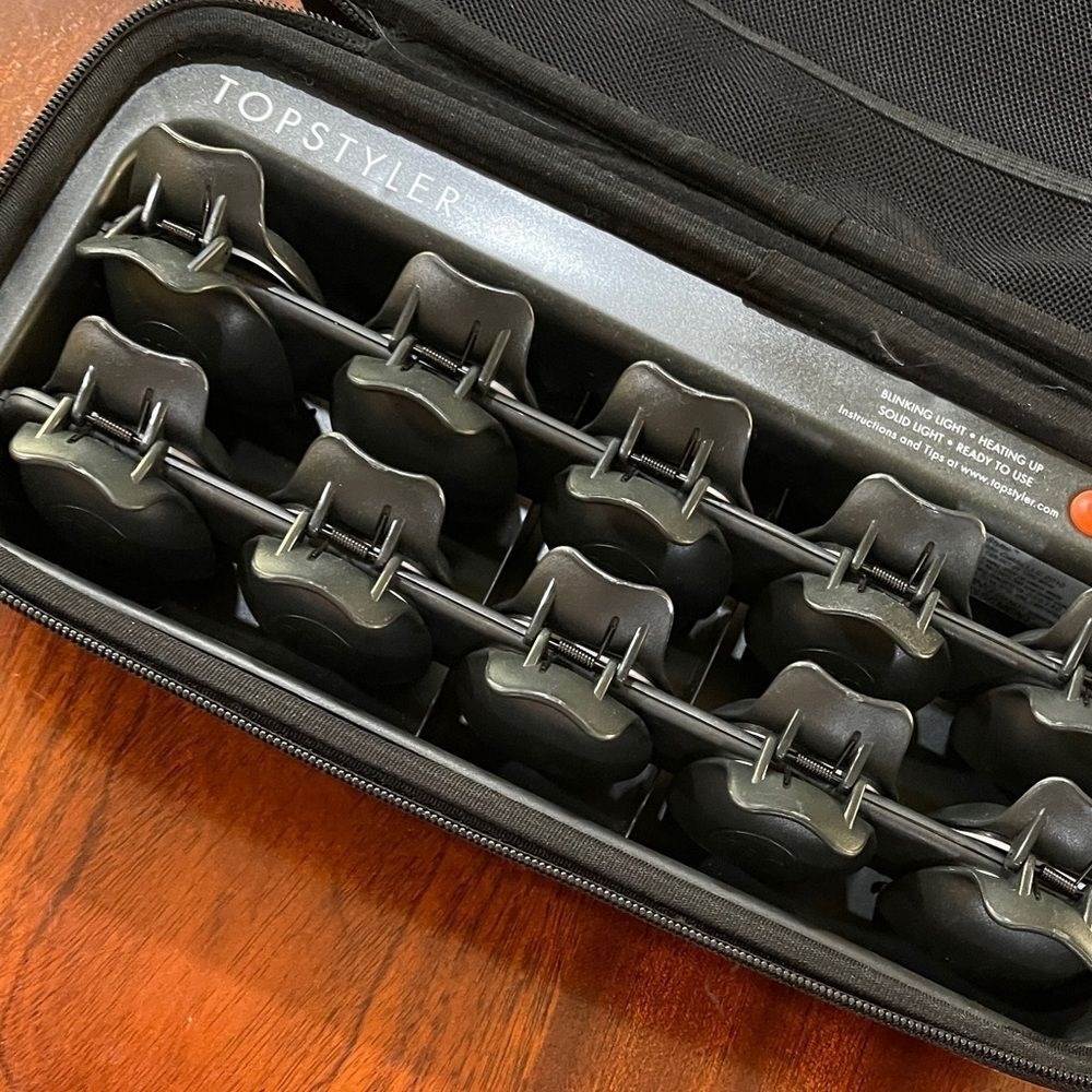 TopStyler By InStyler Ceramic Styling Shells Set W/ Case Clips Comb Tested - Picture 2 of 6